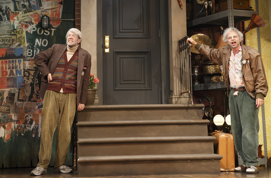 John Mulaney as George St. Geegland and Nick Kroll as Gil Faizon in "Oh, Hello on Broadway." (Joan Marcus) 